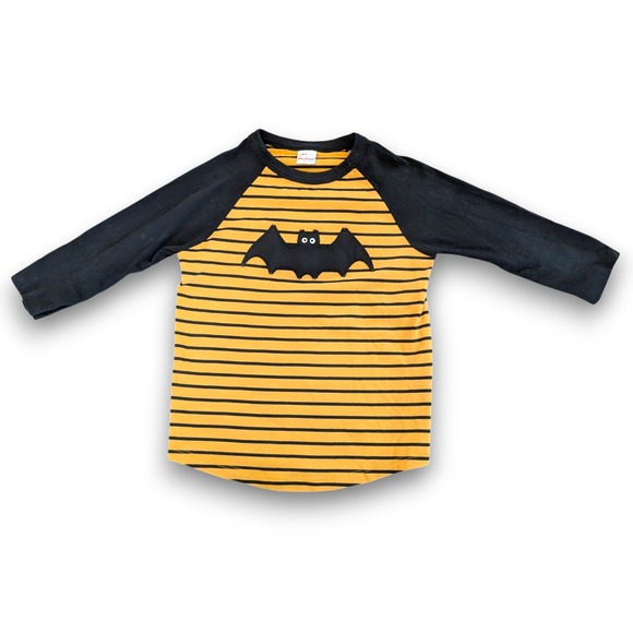 Hanna Andersson Other - Hanna Andersson Long Sleeve T-Shirt Halloween Bat Applique Striped Kids 130 US 8